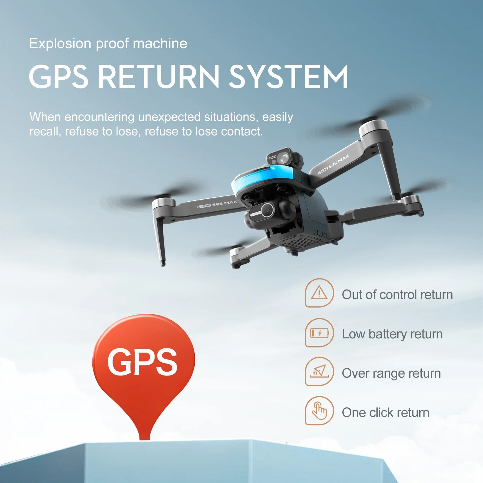 새로운 S9S MAX 미니 드론 4K 2축 PTZ HD - Rc Helicopter Case 리뷰 및 가격