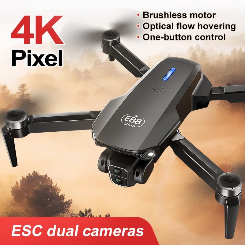 새로운 E88 Plus 쿼드콥터 드론: 90 °   전 - Rc Helicopter Case 리뷰 및 가격